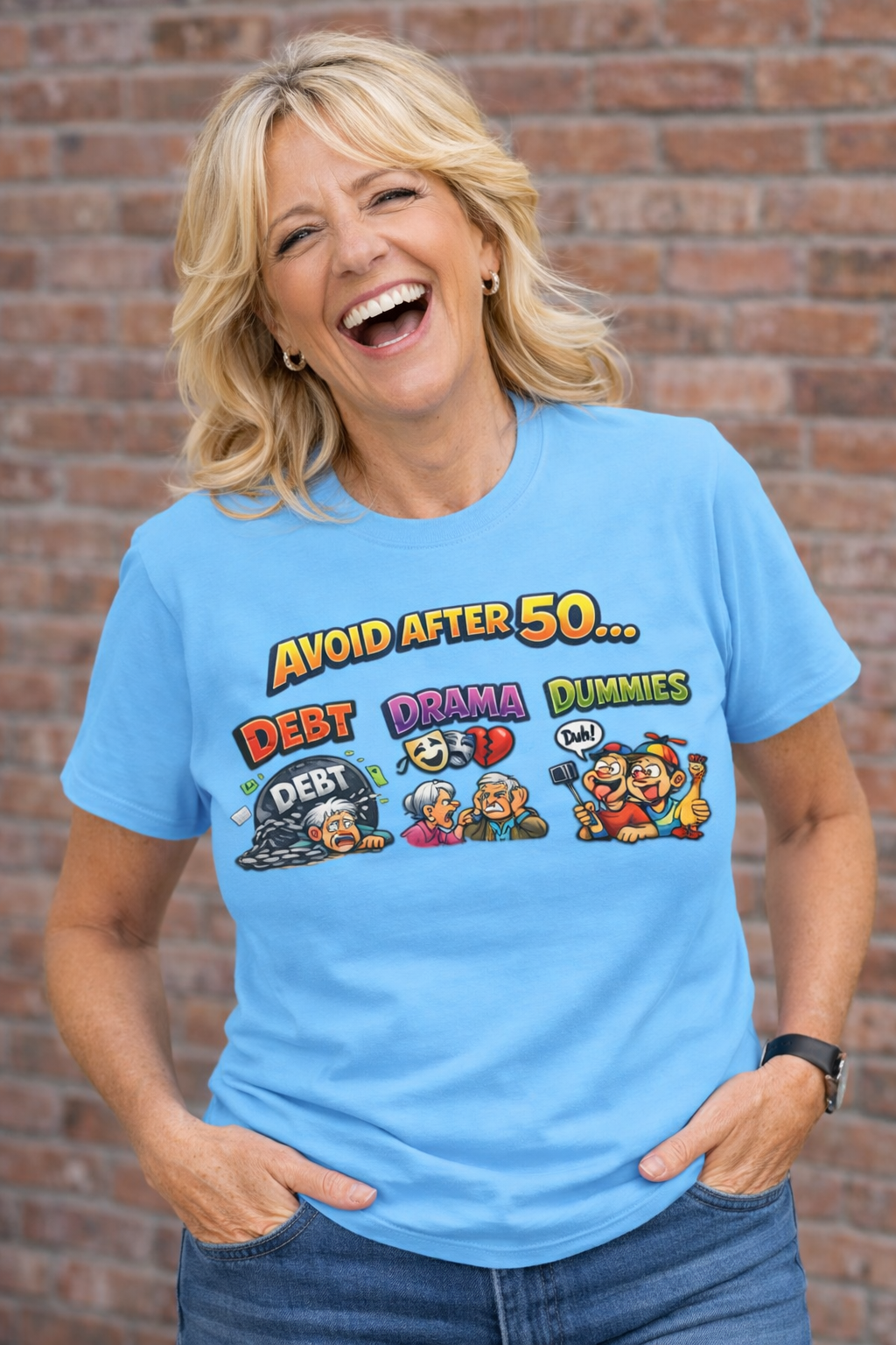 Avoid After 50 Funny T-Shirt Birthday Gift for Men & Women Over 50 Sarcastic Aging Tee 8 colors 100% cotton