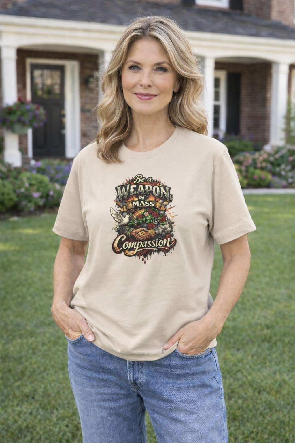 Be a Weapon of Mass Compassion TShirt Kindness Peace Love Compassion Tee Inspirational Graphic Shirt 5 colors 100% cotton