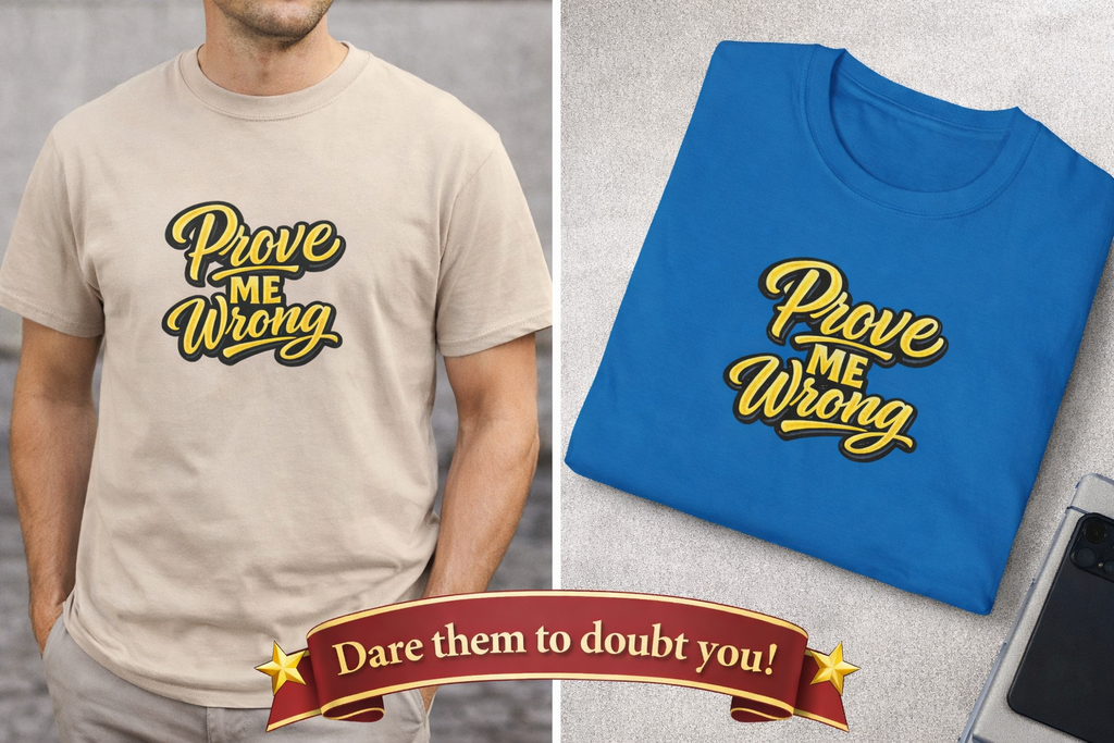 Prove Me Wrong Shirt | Silence the Doubters | Bold Statement Tee | Motivational Streetwear | 8 colors - 100% cotton