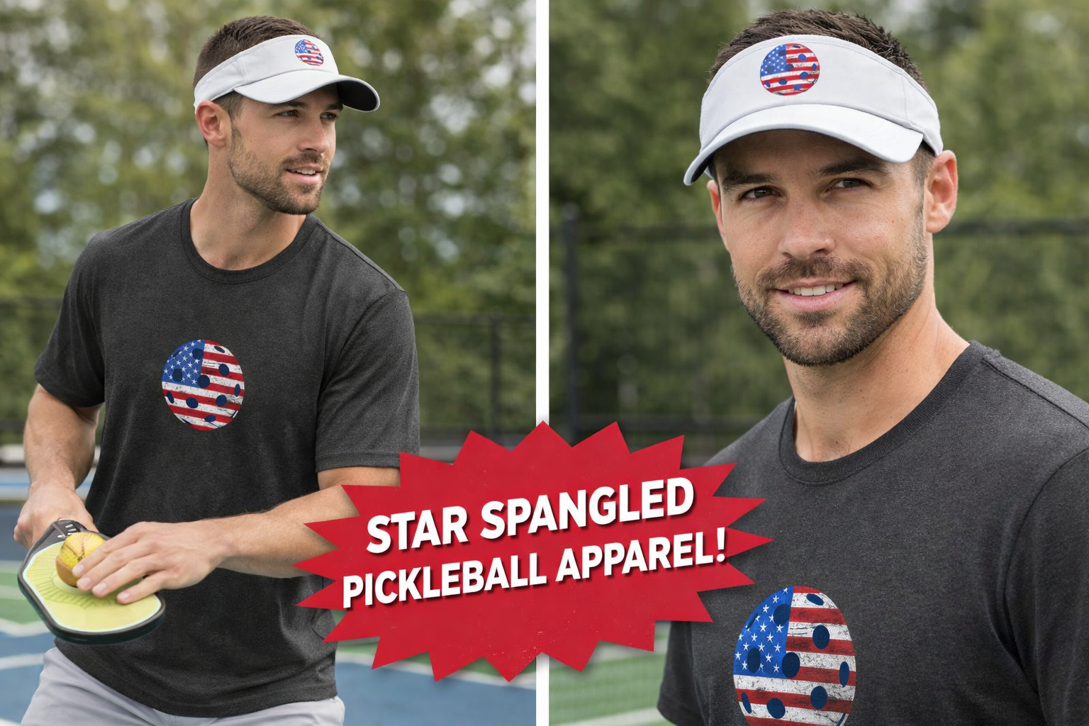 Patriotic Pickleball Shirt USA Flag Pickleball Tee Fourth of July Gift for Players 10 colors 100% cotton