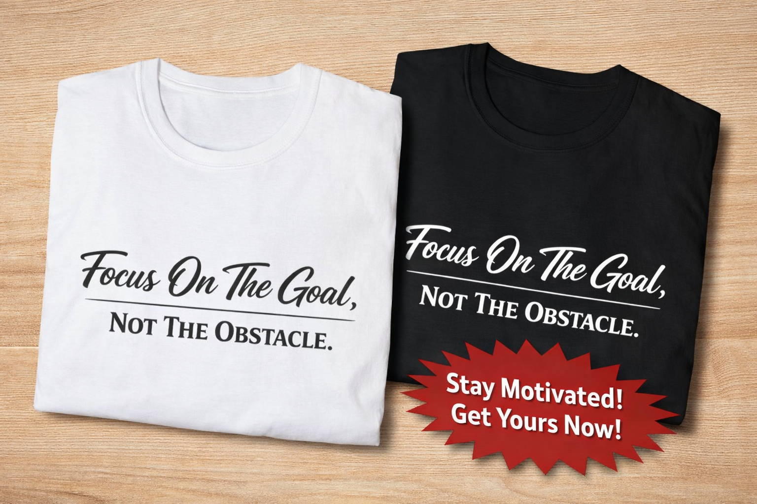 Focus On The Goal Not The Obstacle Shirt Motivational Quote Tee Mindset T-Shirt Everyday Encouragement Gift 8 colors 100% cotton