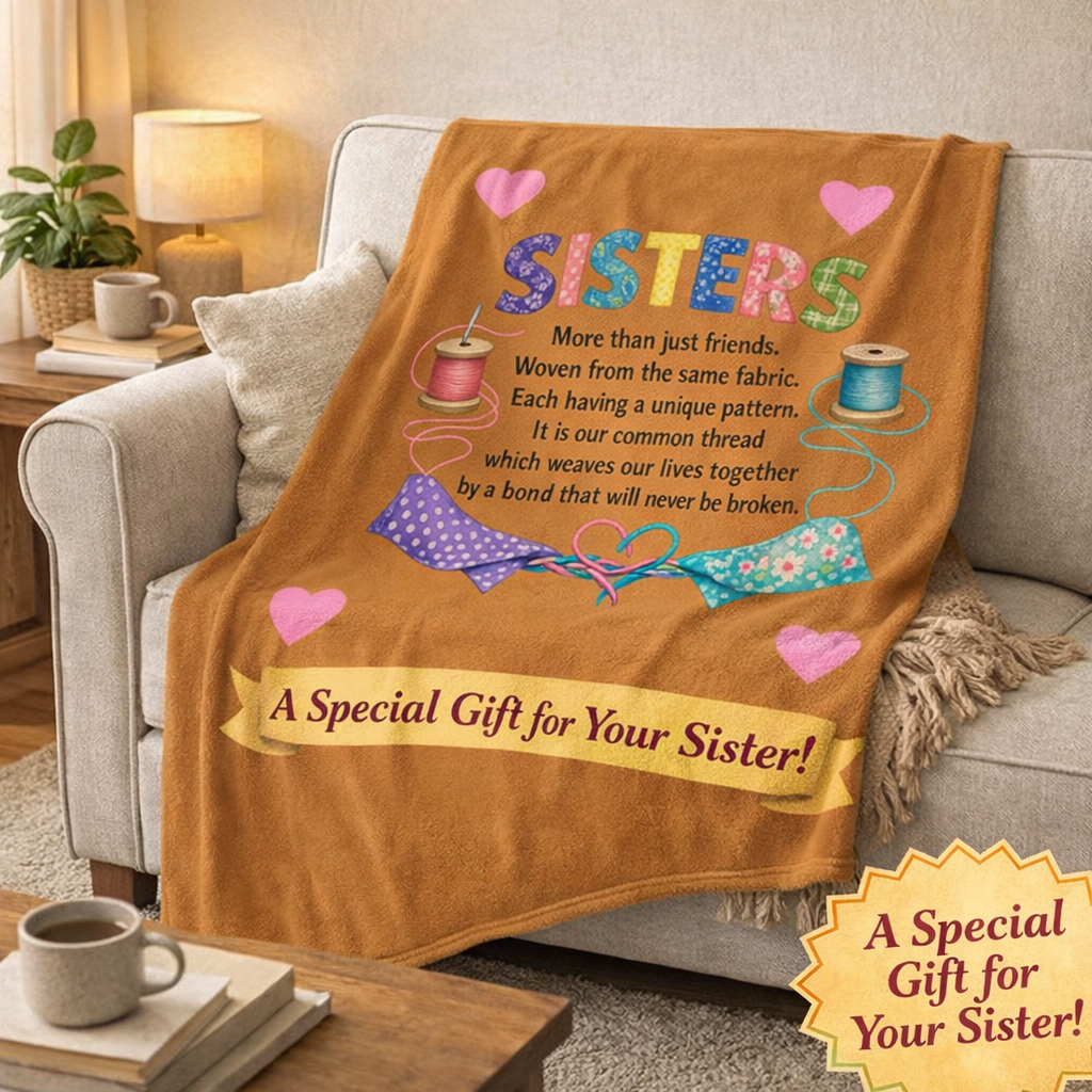 Sisters Blanket More Than Friends Sisters Gift Sister Throw Blanket Sentimental Sister Gift 50" x 60"