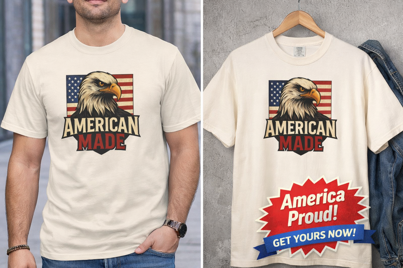 Patriotic Eagle T-Shirt for Freedom Lovers American Made USA Pride Gift for Veterans 4th of July Celebration 6 colors 100% cotton
