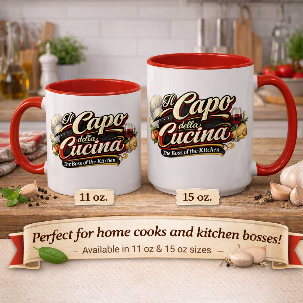 Il Capo della Cucina Mug Boss of the Kitchen Coffee Cup Italian Chef Gift Funny Cooking Mug Kitchen Gift 11 oz or 15 oz