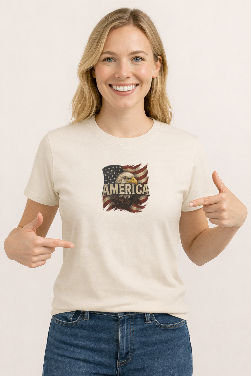 Bold American Eagle Patriotic Flag T-Shirt Freedom Pride USA Tee 3 colors 100% cotton