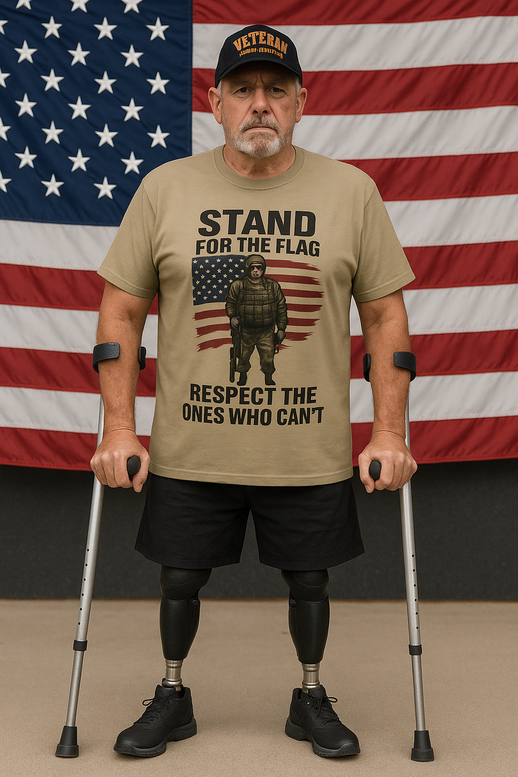 Stand for the Flag Veteran Tee Patriotic Military Shirt USA Flag Soldier T-Shirt Veterans and Patriots 5 colors 100% cotton