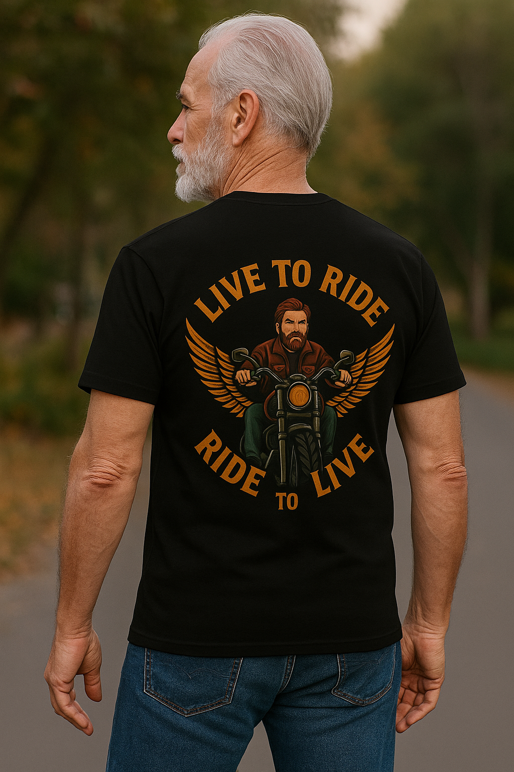 Live to Ride Ride to Live Biker T-Shirt Vintage Motorcycle Rider Graphic Tee Gift for Bikers 4 colors 100% cotton