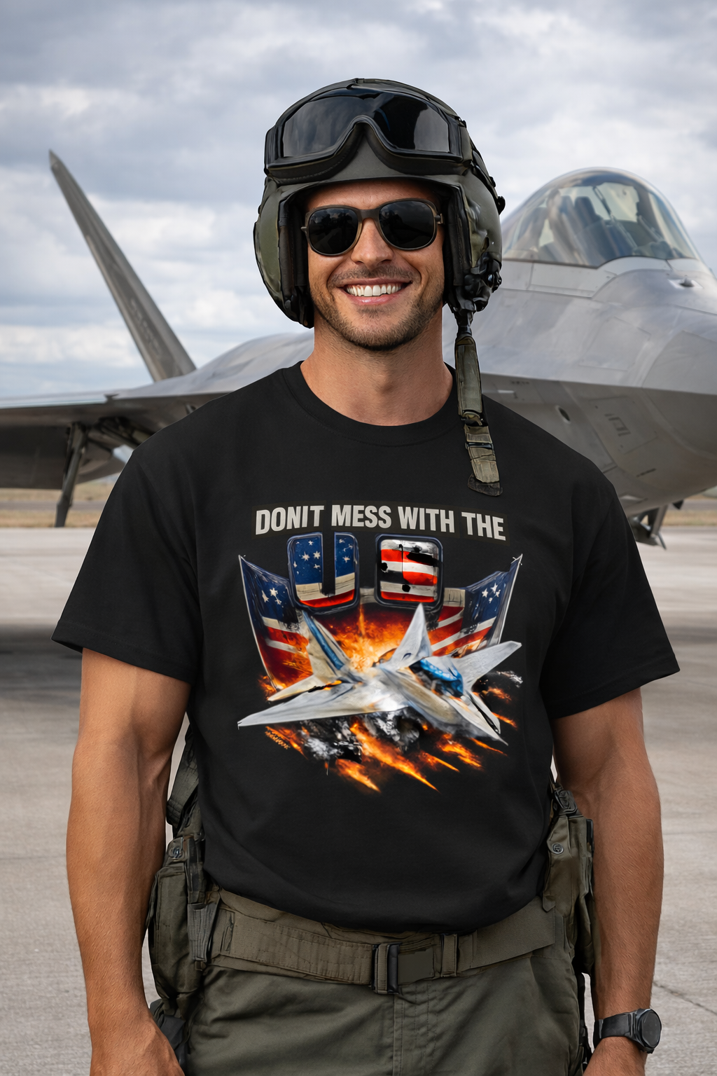 Don't Mess with the US Fighter Jet T-Shirt Patriotic Military Pilot Tee USA Air Force Style Shirt 6 colors 100% cotton