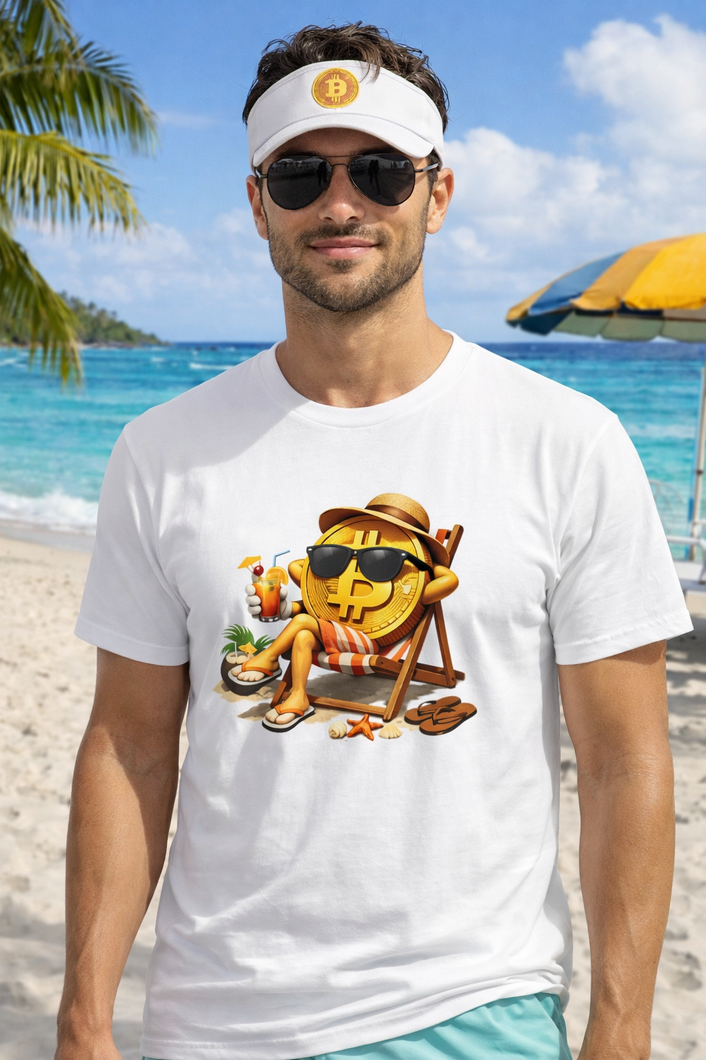 Bitcoin Beach Life TShirt Crypto Millionaire Vibes Tee Relaxed Bitcoin Shirt Funny Crypto Shirt 7 colors 100% cotton