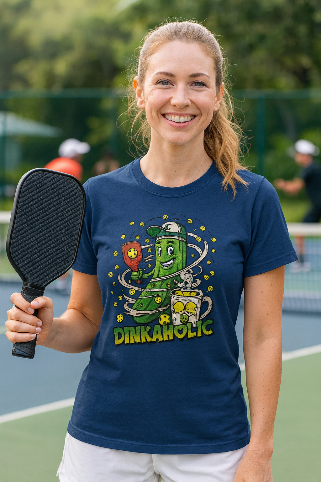 Funny Pickleball Dinkaholic Tee for Serious Dinkers 7 colors 100% cotton