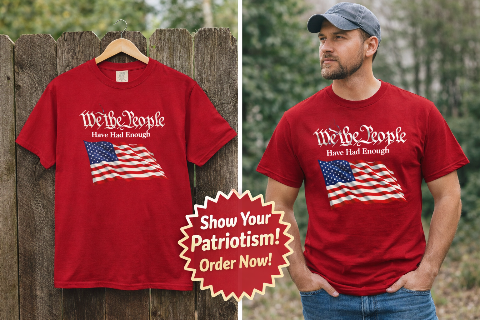 We The People Patriotic T-Shirt American Flag Shirt Freedom Quote Tee USA Patriot Shirt 4th of July Gift 7 colors 100% cotton