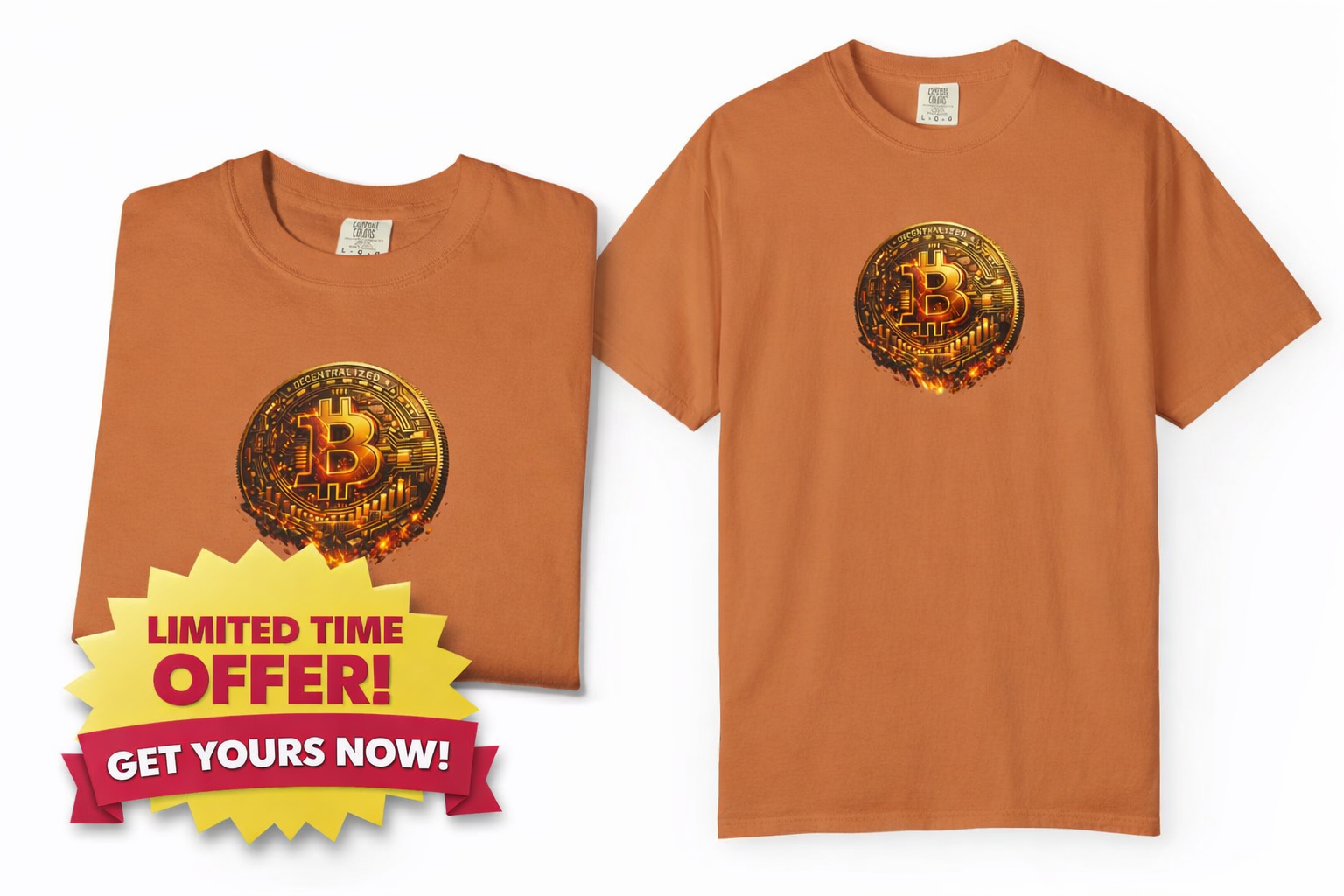 Melting Bitcoin Coin TShirt Digital Currency Shirt Bitcoin Fan Gift Blockchain Crypto Apparel 8 colors 100% cotton