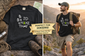 SatsandStripes.com I'd Hike That Shirt Outdoor Lover Gift Camping Shirt Nature Graphic Tee Trail Shirt Adventure T-Shirt Black