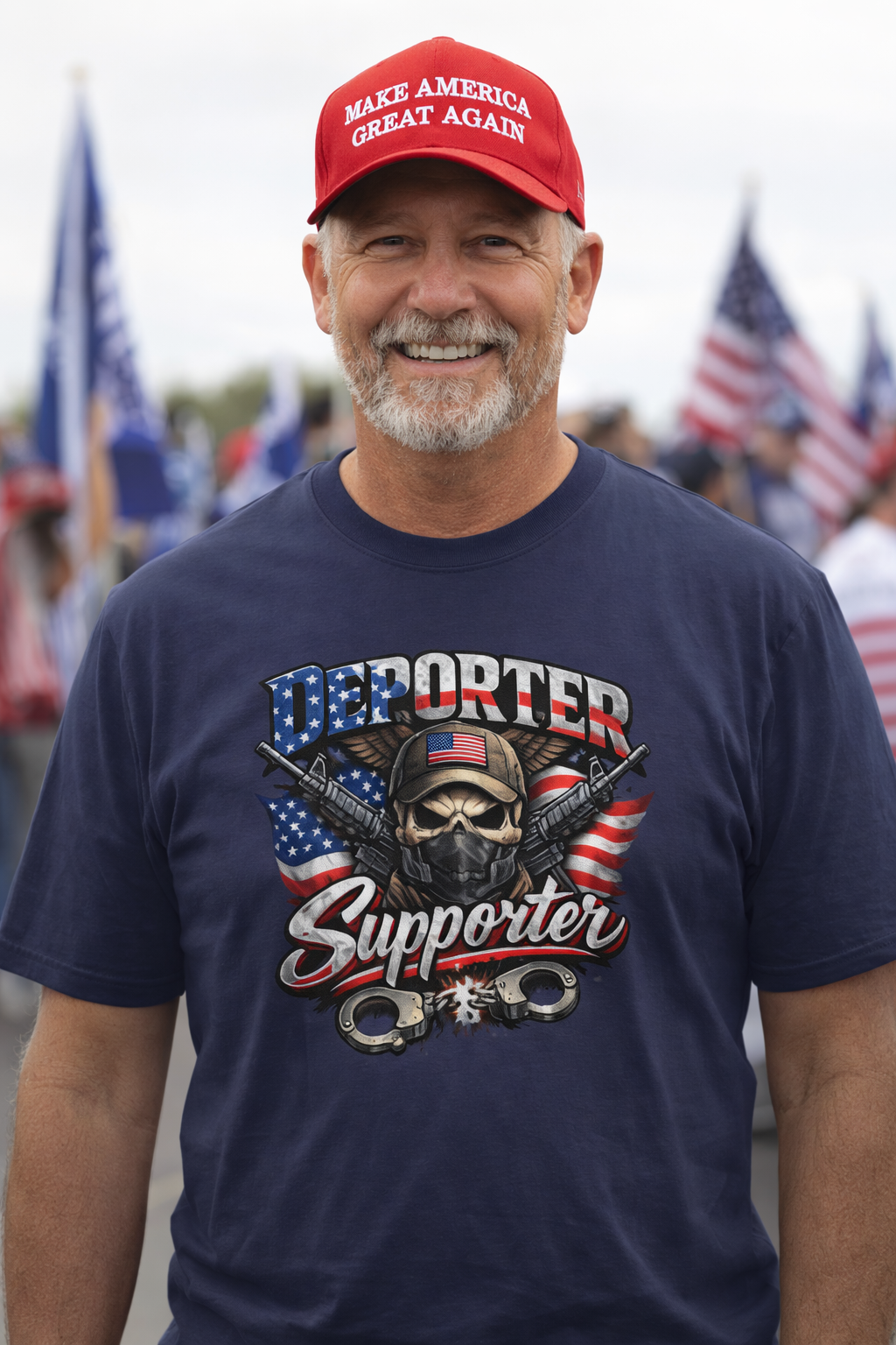 Deporter Supporter TShirt Patriotic Statement Tee American Pride Graphic Shirt Freedom & Border Security Tee 9 colors 100% cotton