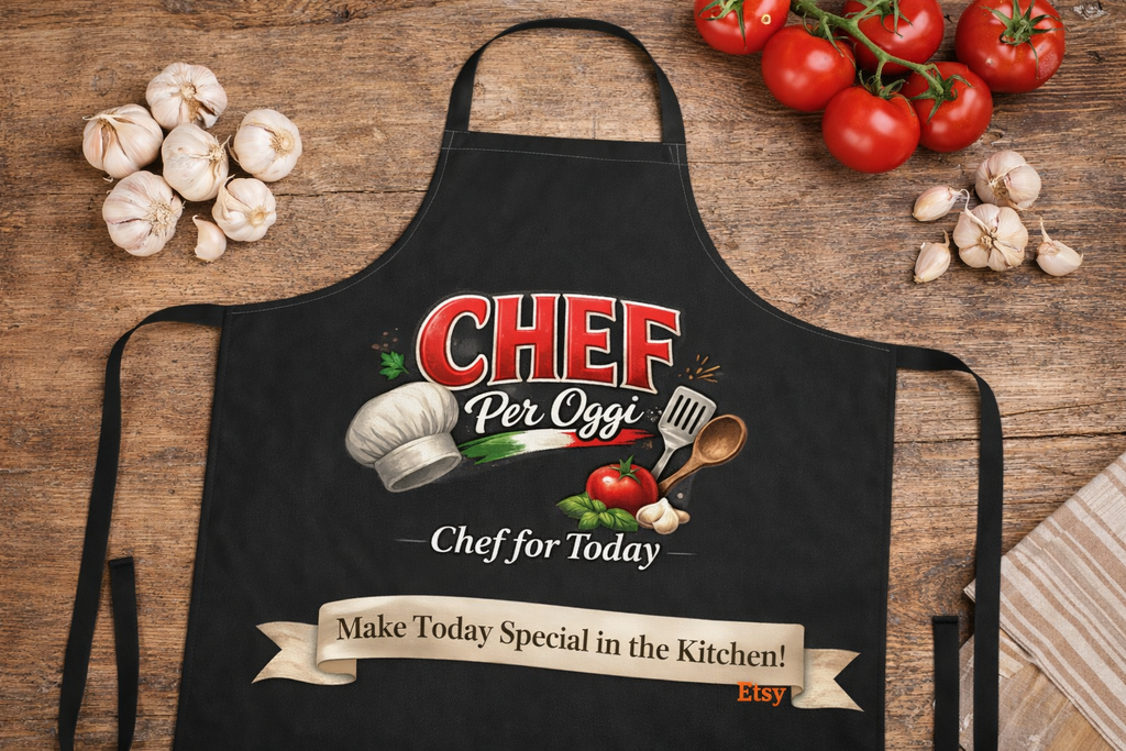 Italian Chef Per Oggi Apron Chef for Today Kitchen Apron Gift for Home Chef Italian Cooking Gift