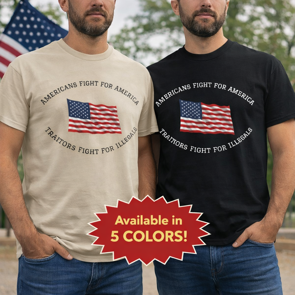 Patriotic American Flag Shirt Bold USA Statement Tee Freedom Graphic T-Shirt Gift for Patriots 5 colors 100% cotton