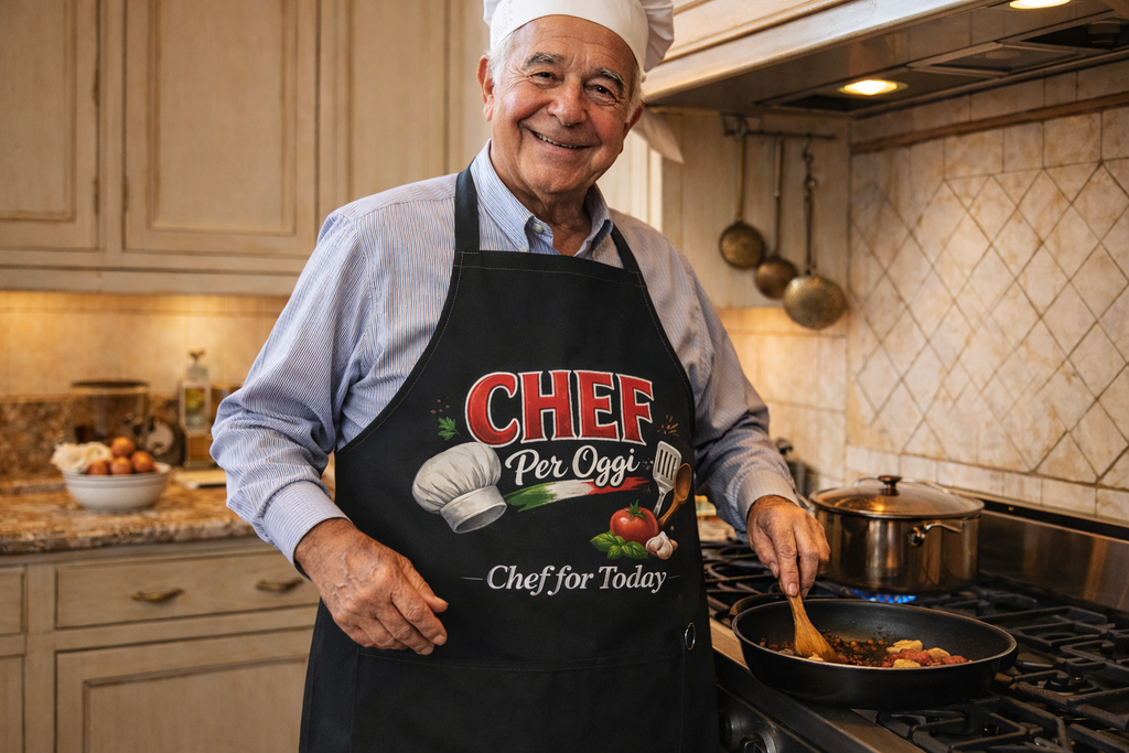 Italian Chef Per Oggi Apron Chef for Today Kitchen Apron Gift for Home Chef Italian Cooking Gift
