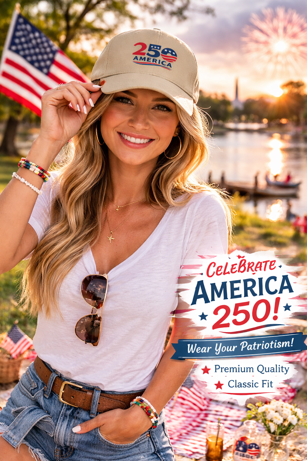 America 250 Hat Patriotic Baseball Cap USA 250th Anniversary Cap July 4th Celebration Hat 2 colors
