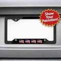 Sats and Stripes American Flag License Plate Frame Bold Patriotic Flag Design 