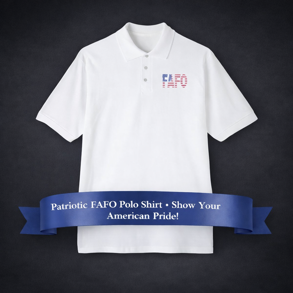 Patriotic FAFO Polo Shirt USA Flag Freedom Polo Mens Casual Golf Polo 4th of July Patriotic Top 2 colors 100% cotton