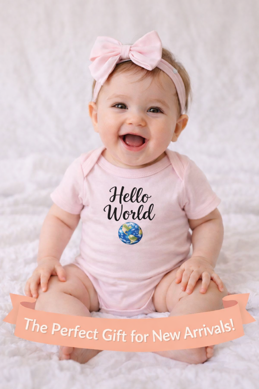 Hello World Baby Onesie Cute Baby Shower Gift Infant Outfit for Boys or Girls Baby Announcement Outfit 7 colors 100% cotton