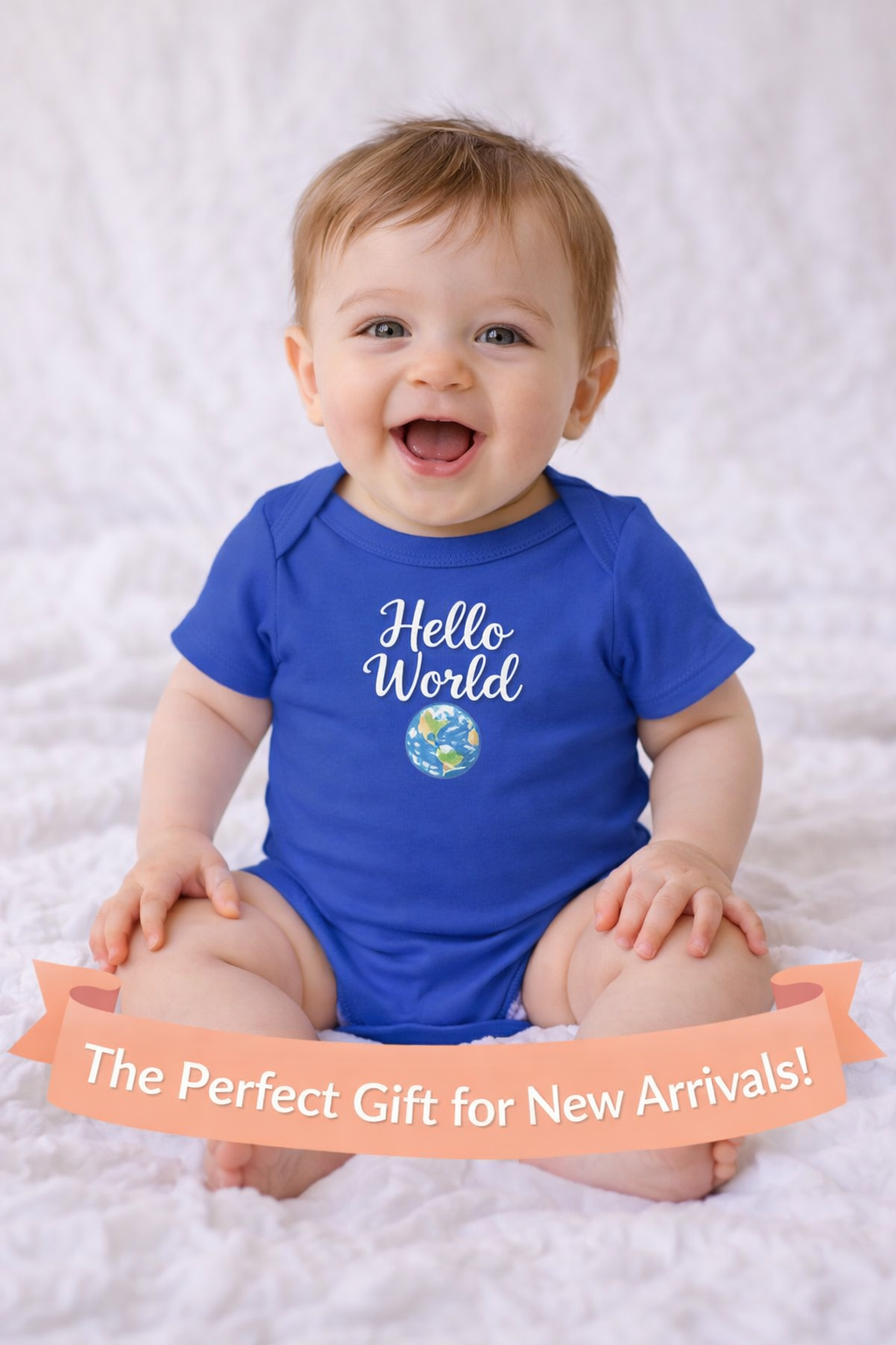 Hello World Baby Onesie Cute Baby Shower Gift Infant Outfit for Boys or Girls Baby Announcement Outfit 7 colors 100% cotton