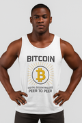 Bitcoin Tank Top Digital-Decentralized-Peer to Peer White
