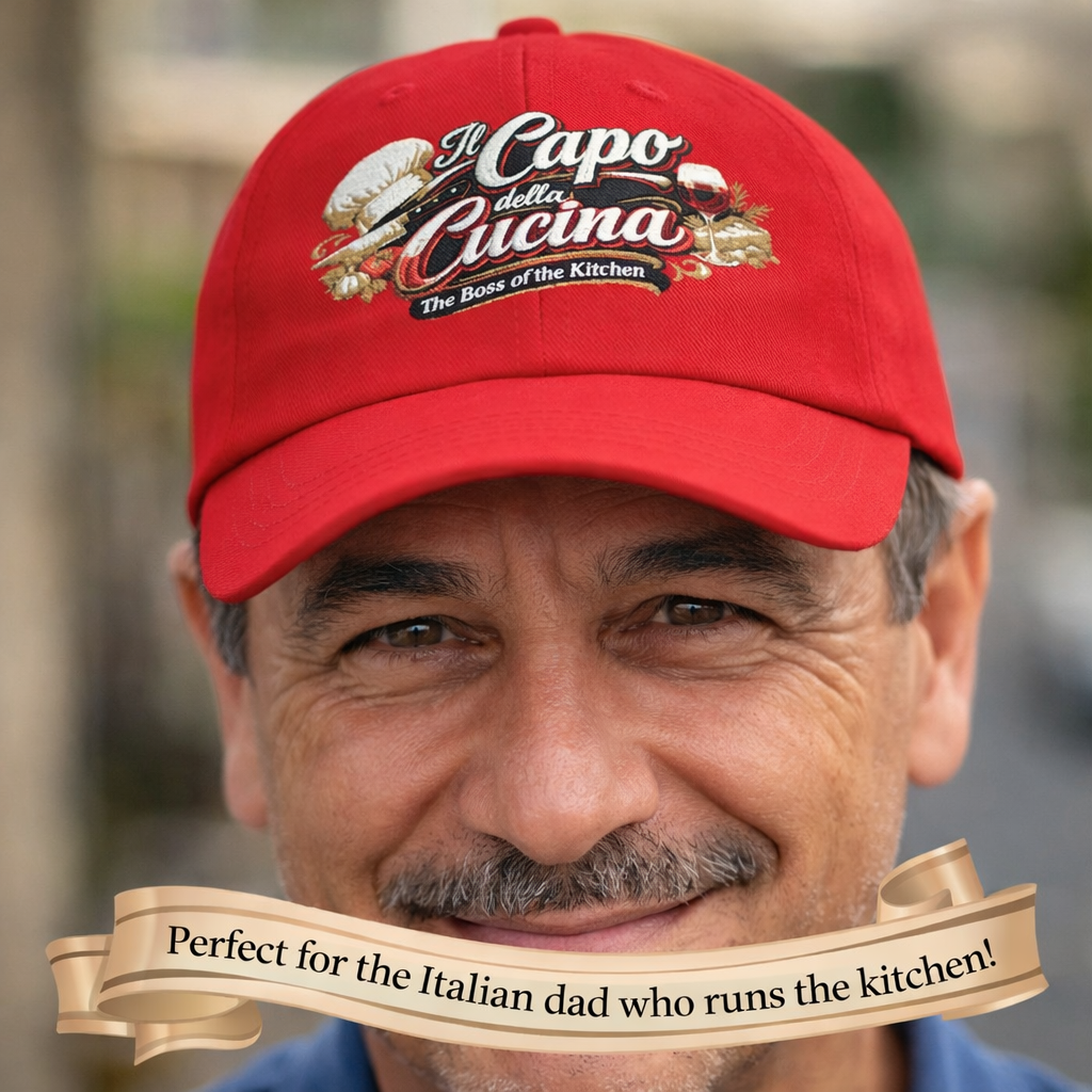 Il Capo della Cucina Hat Italian Dad Cap Boss of the Kitchen Hat Funny Italian Chef Gift 5 colors 100% cotton