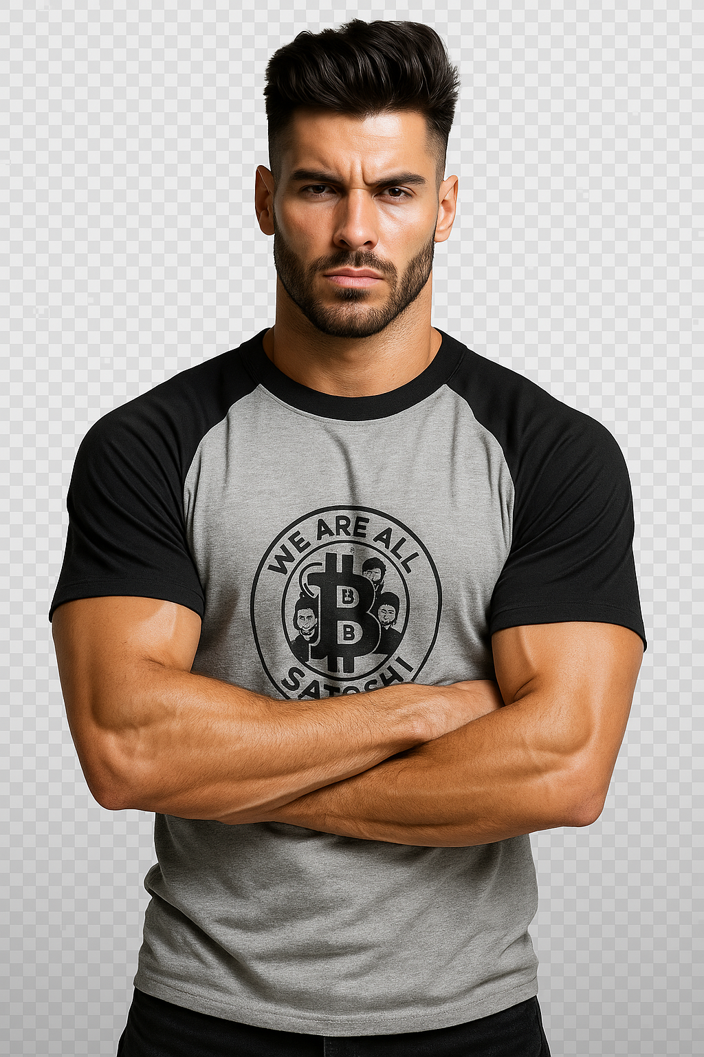 We Are All Satoshi Bitcoin 3/4 Sleeve Tee Soft Cotton Unisex Crypto Shirt 2 colors 100% cotton