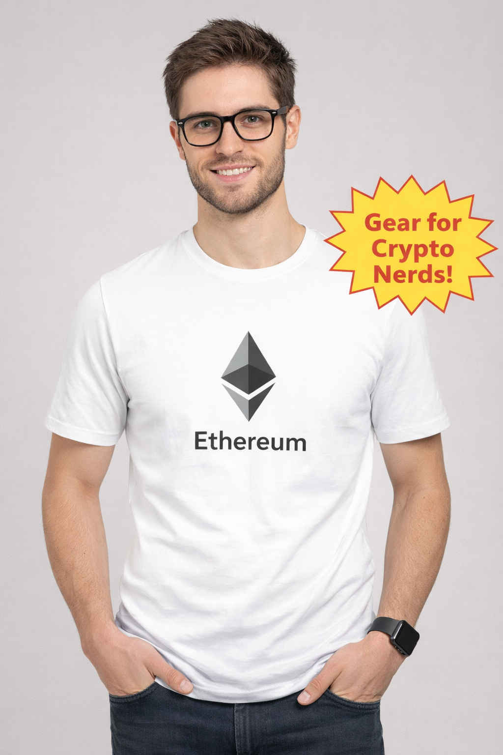 Ethereum Power Tee Bold Crypto Shirt for Blockchain Believers Premium Streetwear for ETH Holders 2 colors 100% cotton
