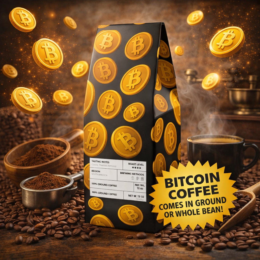 Bitcoin Coffee Blend Whole Bean or Ground Medium-Dark Roast