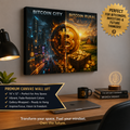 Bitcoin City vs Bitcoin Rural Canvas Wall Art 16 x 12