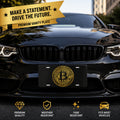Black and Gold Bitcoin Vanity Plate Aluminum Front License Plate