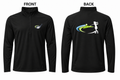 Women's Golf Lightweight Quarter-Zip Athletic Pullover Moisture-Wicking Performance Jacket Black