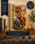 SatsandStripes.com Sagittarius Zodiac Canvas Wall Art – 9" x 12" Centaur Archer Astrology Décor & Birthday Gift
