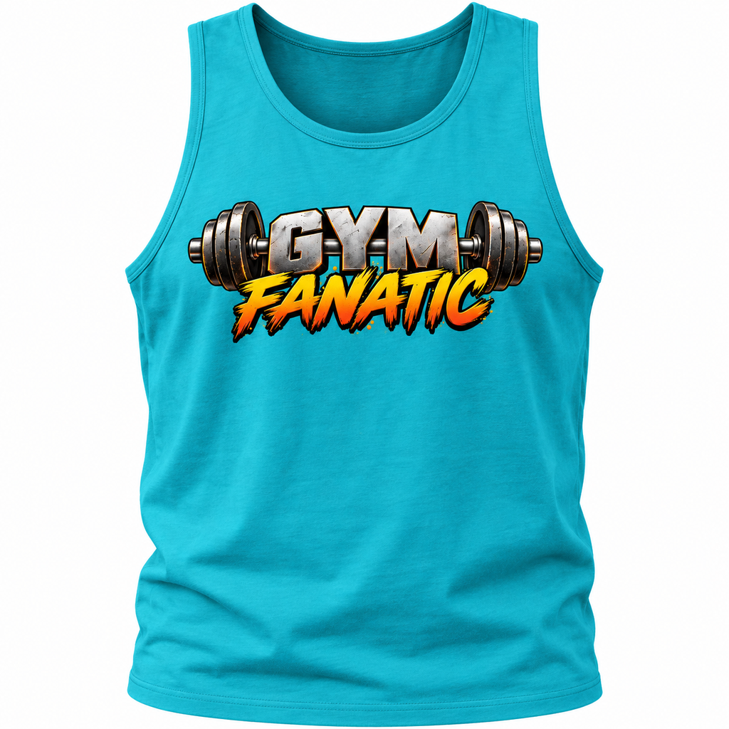 Gym Fanatic Men’s Muscle Tank – 100% Combed Ring-Spun Cotton Workout Tank Top 4 colors