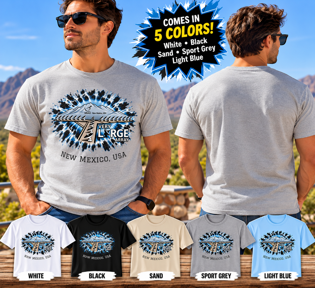 SatsandStripes.com Very Large Array New Mexico Softstyle® T-Shirt – VLA Radio Telescope Astronomy Graphic Tee 5 colors - 100% cotton