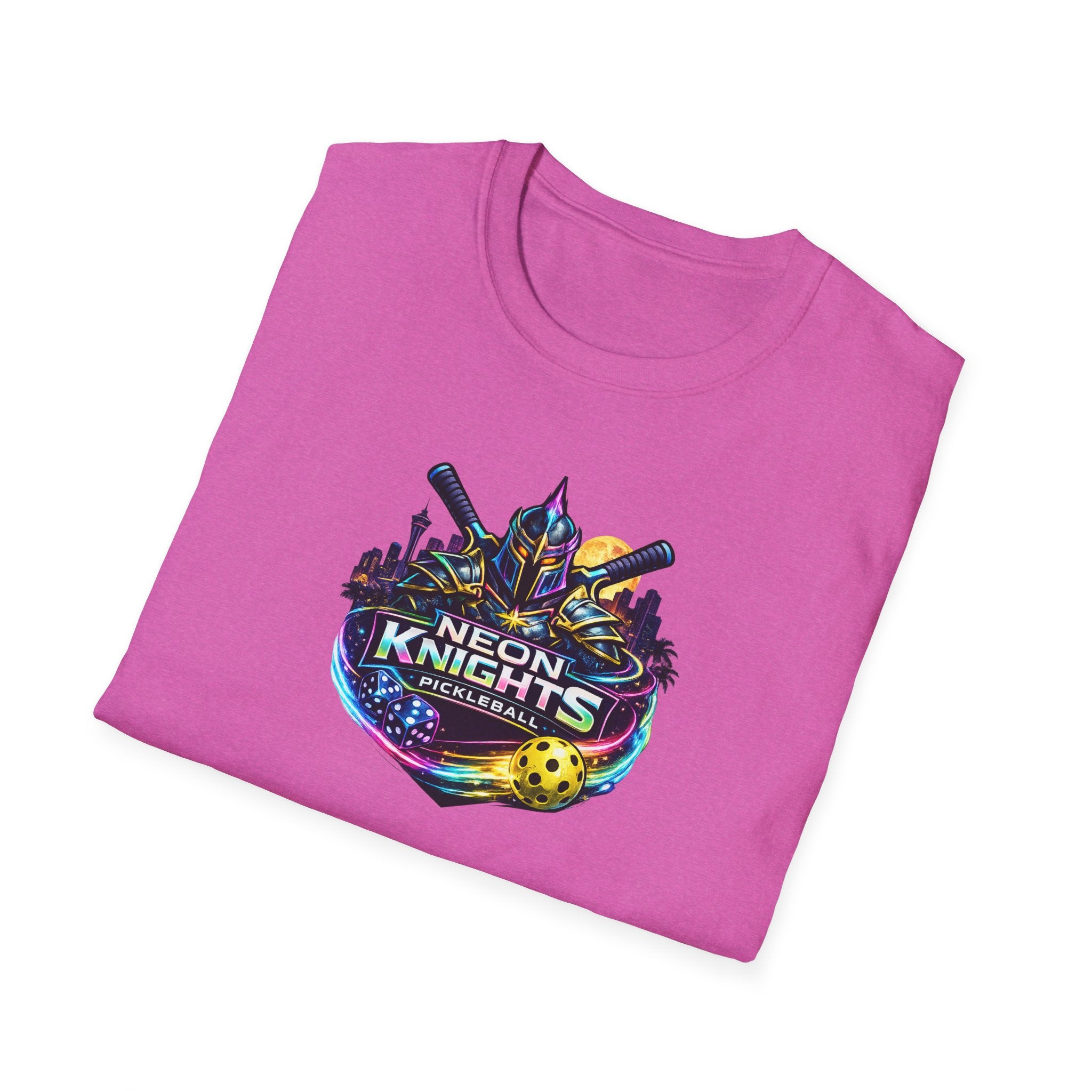 Neon Knights Pickleball Shirt | Vegas Inspired Pickleball T-Shirt | Gift for Pickleball Player | 9 colors - 100% cotton