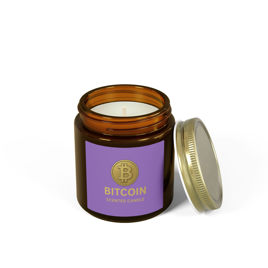 Bitcoin Logo Coconut-Apricot Wax Candle 4 oz & 9 oz sizes 8 fragrances available