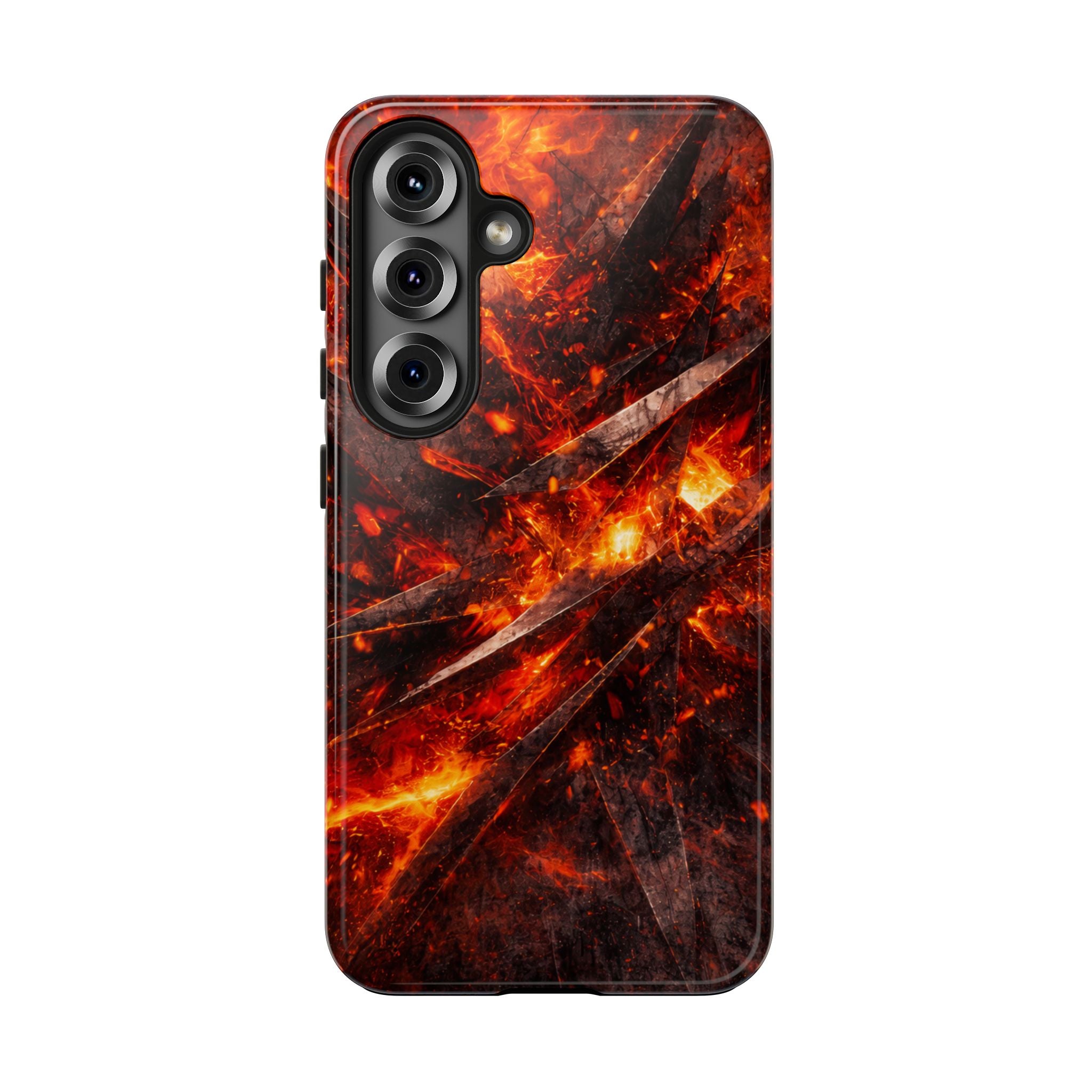 Feurige Abstrakt Robuste Handyhülle Schutzhülle iPhone Samsung Glänzende Schlagfeste Handyhülle