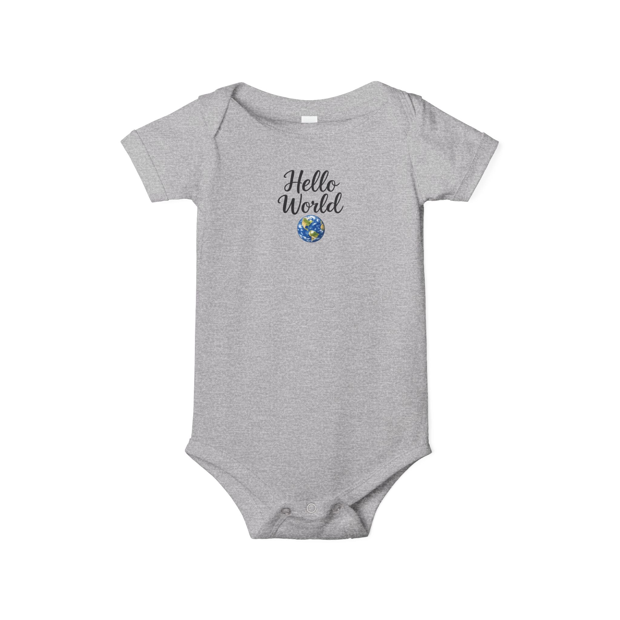 Hello World Baby Onesie Cute Baby Shower Gift Infant Outfit for Boys or Girls Baby Announcement Outfit 7 colors 100% cotton