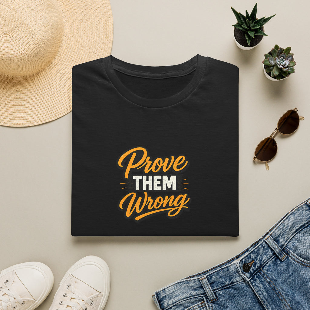 SatsandStripes.com Wrong Motivational T-Shirt Inspirational Quote Tee Success Mindset Shirt | Gift for Entrepreneurs Black Folded