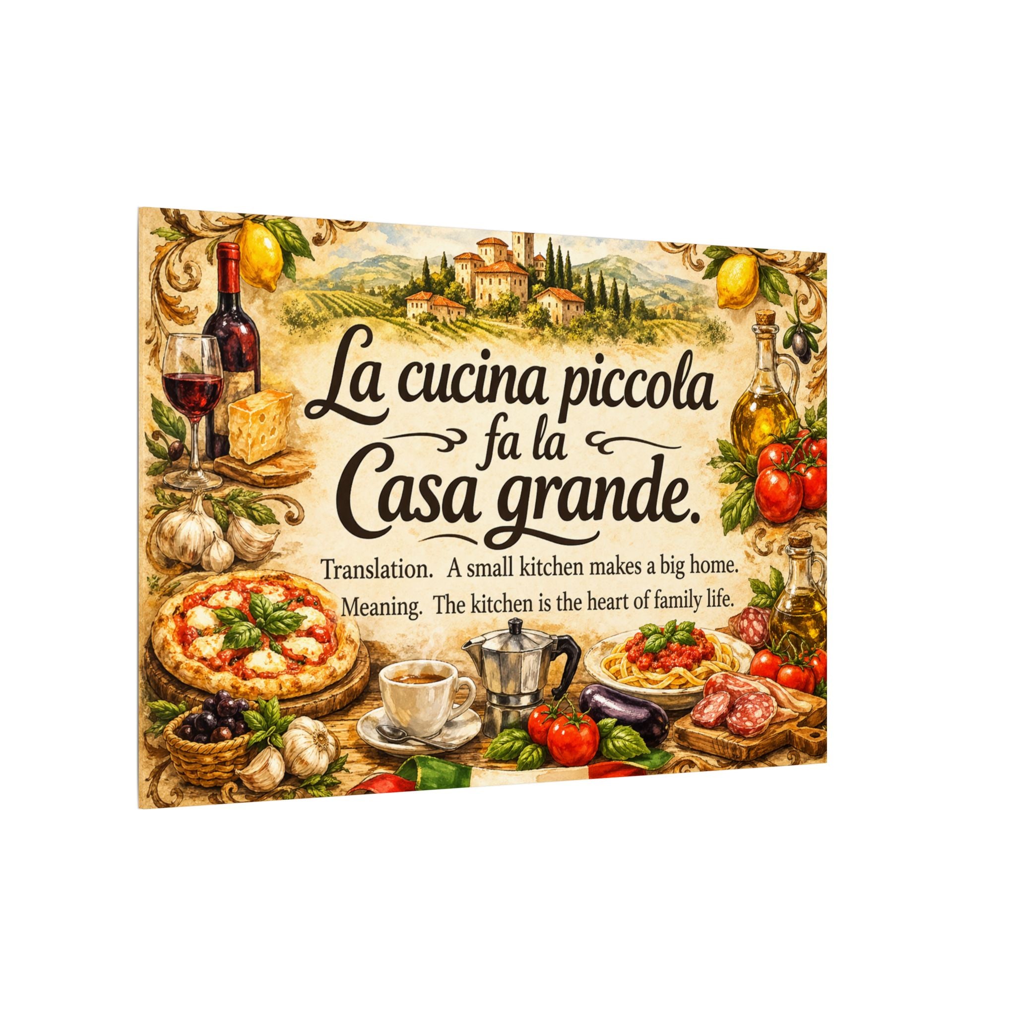 Vintage Italian Kitchen Wall Art Canvas La Cucina Italian Bistro Decor Farmhouse Kitchen Canvas Italian Style Wall Art 7 Sizes