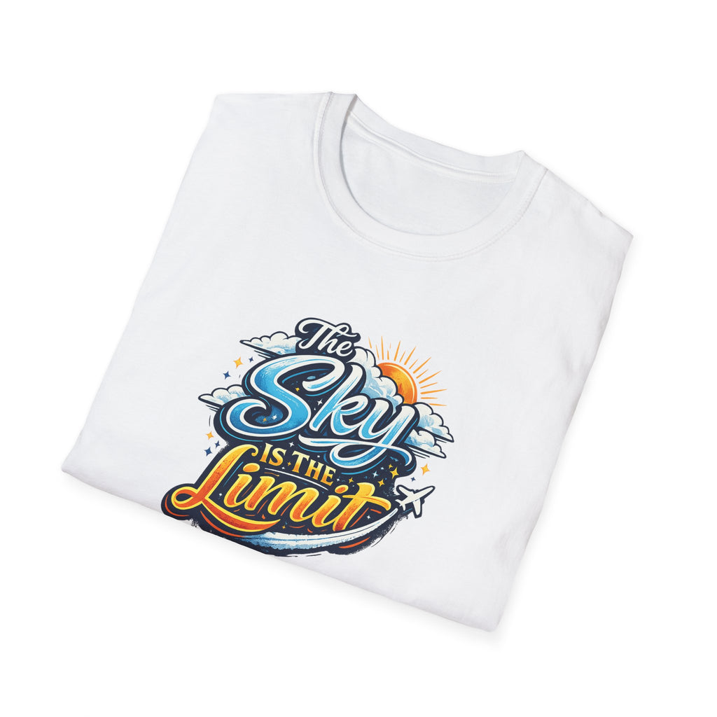 The Sky Is The Limit Motivational Graphic Tee Inspirational Quote Shirt Dream Big Positive Mindset T-Shirt 7 colors 100% cotton