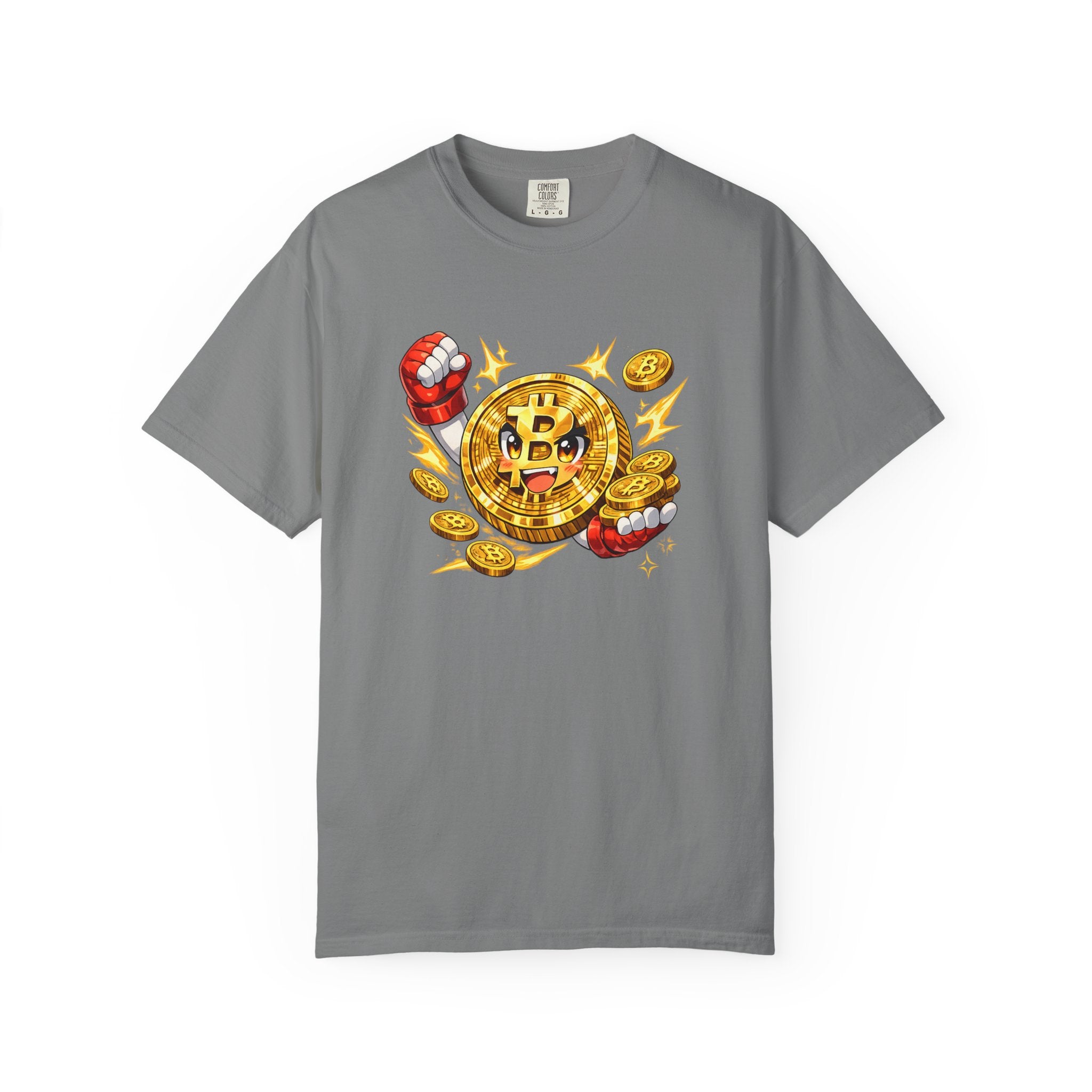 Anime Bitcoin Krypto T-Shirt Lustig Kawaii BTC Grafik Tee 6 Farben 100% Baumwolle