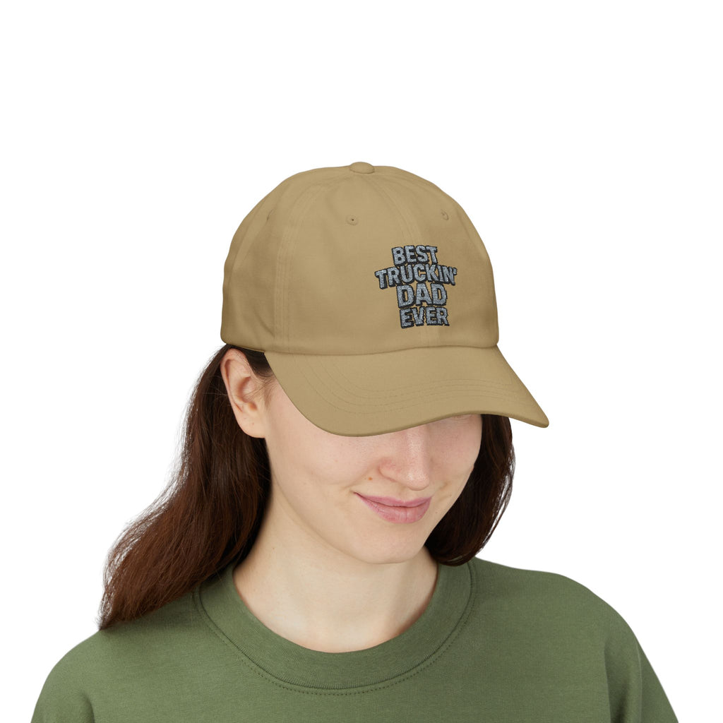 Celebrate the Ultimate Road Warrior Dad with this Classic "Best Truckin' Dad Ever" Hat! 3 colors