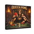 Queen Pong Table Tennis Canvas Stretched Canvas Wall Art Game Room Decor 10 x 8