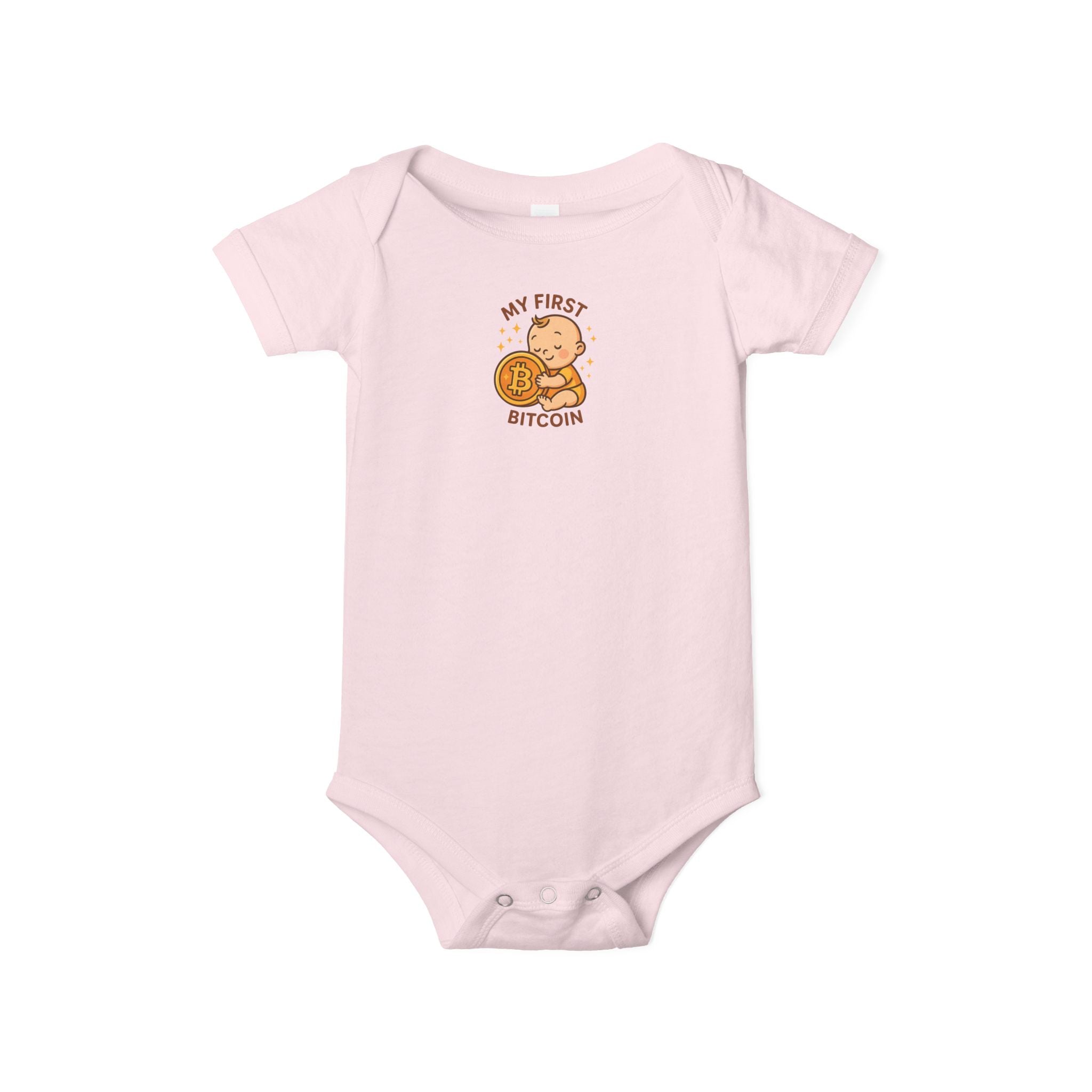 My First Bitcoin Baby Onesie Cute Crypto Infant Bodysuit Future Bitcoiner Gift 6 colors 100% cotton