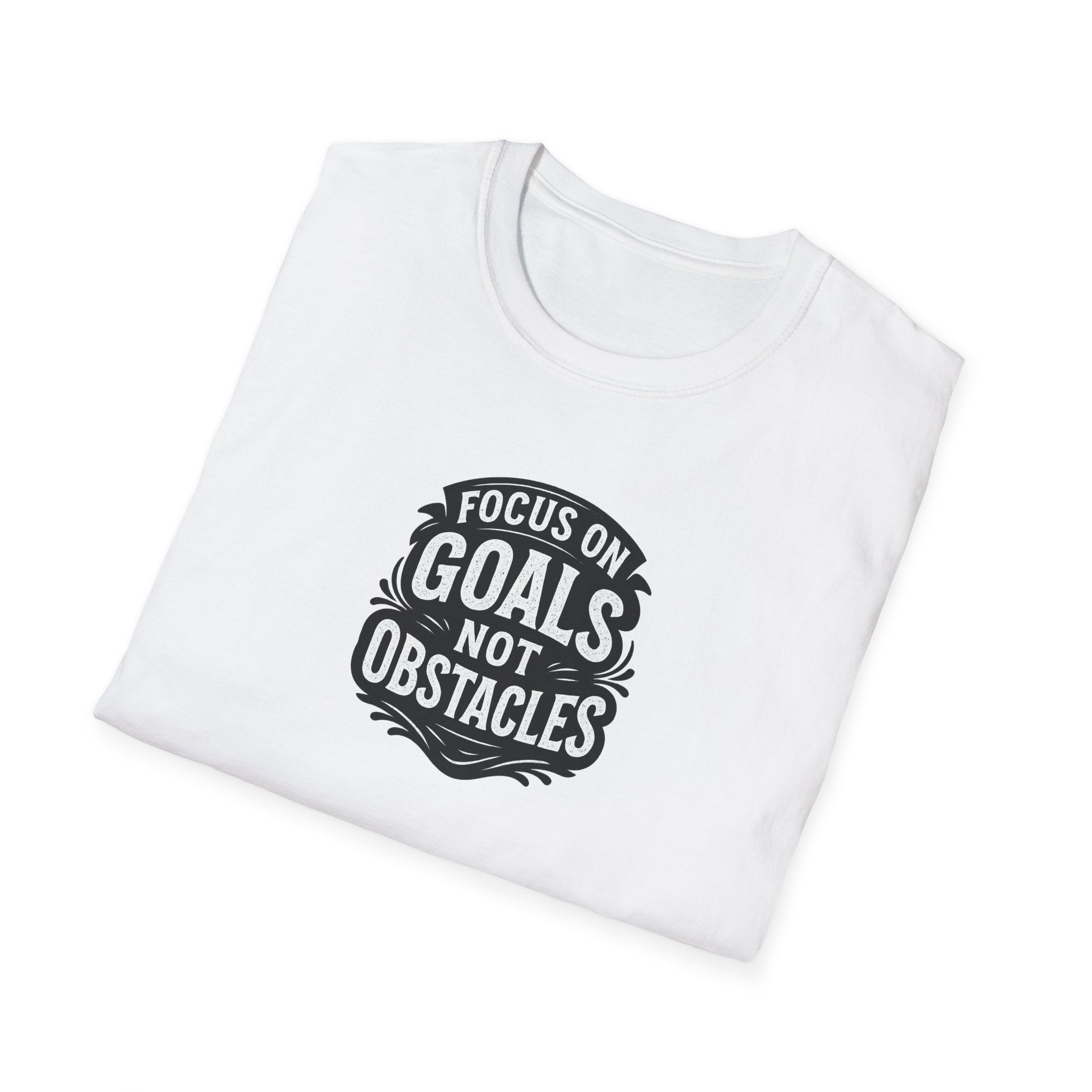 Focus on Goals Not Obstacles T-Shirt Motivational Stay Driven with our Bold Motivational Tee 5 colors 100% cotton