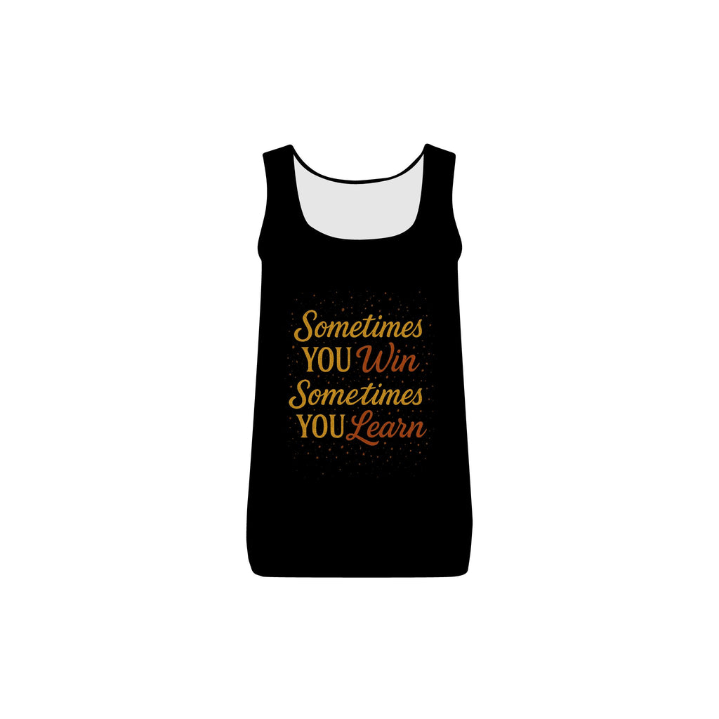 Sometimes You Win Sometimes You Learn Women's Inspirational Rib Tank Top Motivational Quote Shirt 2 colors 100% cotton